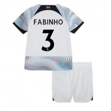 Liverpool Fabinho #3 Bortedraktsett Barn 2022-23 Kortermet (+ korte bukser)